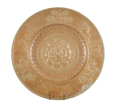 Lot A 19TH CENTURY BRONZE CONTINENTAL ALMS DISH