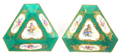 Lot 62 - A PAIR OF 19th CENTURY FRENCH TRIANGULAR...