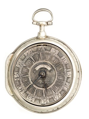 Lot S. TILLINGHAST. AN 18TH CENTURY PAIR CASED VERGE POCKET WATCH