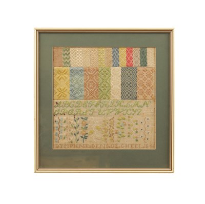 Lot A MID 19TH CENTURY FRENCH SILK SAMPLER