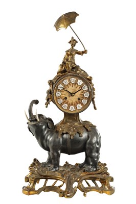 Lot A 19TH CENTURY AND LATER FRENCH ORMOLU AND BRONZED METAL MANTEL CLOCK