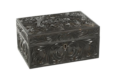 Lot A 19TH CENTURY CARVED EBONY CEYLONESE BOX