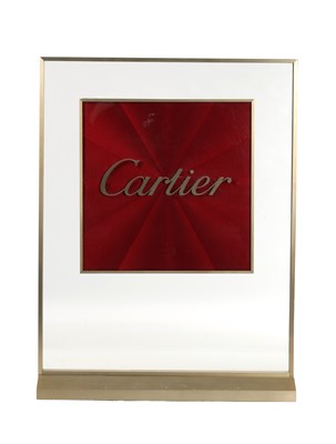 Lot A 20TH CENTURY CARTIER SHOP DISPLAY SIGN