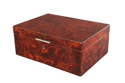 Lot A 20TH CENTURY BURR WALNUT DUNHILL HUMIDOR