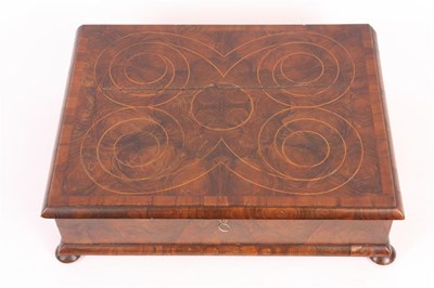 Lot 638 - A WILLIAM AND MARY LABURNUM LACE BOX OF...