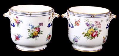 Lot 64 - A PAIR OF 19TH CENTURY SERVES ICE BUCKETS on a...