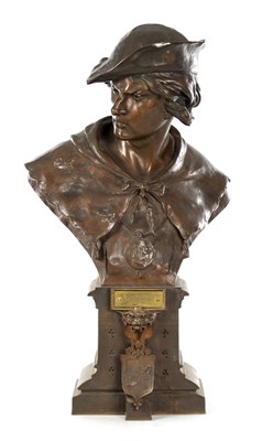 Lot EMILE LOUIS PICAULT (1833 - 1915) A LARGE 19TH CENTURY BRONZE BUST