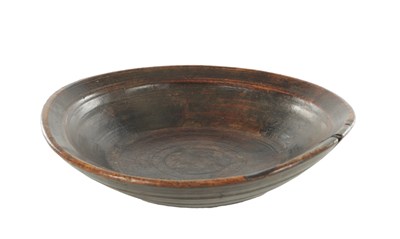 Lot AN 18TH CENTURY TURNED APPLEWOOD FRUIT BOWL