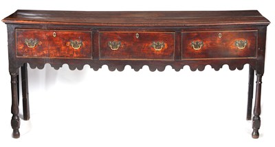 Lot 665 - A LATE 17TH CENTURY OAK DRESSER BASE with...