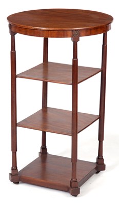 Lot 675 - A FINE REGENCY FIGURED MAHOGANY LIBRARY...