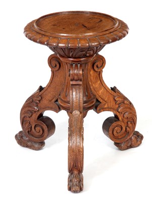 Lot 683 - A STYLISH MID 19TH CENTURY OAK JARDINIERE...