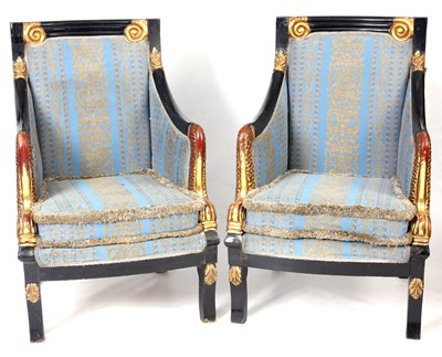 Lot 686 - A PAIR OF LATE 19TH CENTURY REGENCY STYLE...