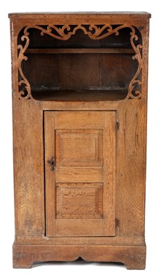 Lot 690 - AN EARLY 17TH CENTURY JOINED OAK CUPBOARD...