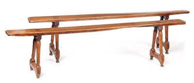 Lot 711 - AN UNUSUAL PAIR OF 18TH CENTURY CHERRY WOOD...