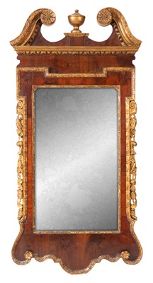 Lot 712 - A GEORGE II WALNUT AND GILT GESSO HANGING...