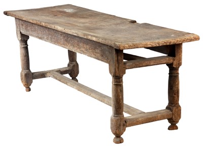 Lot 723 - A LATE 17TH CENTURY OAK ENGLISH REFECTORY...