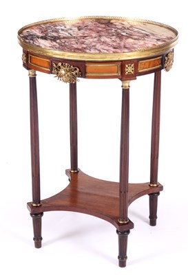 Lot 725 - A LOUIS XV STYLE CIRCULAR ORMOLU MOUNTED...