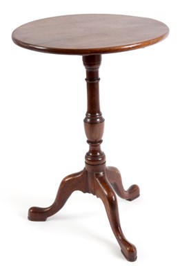 Lot 731 - A GEORGE III MAHOGANY KETTLE STAND with hinged...