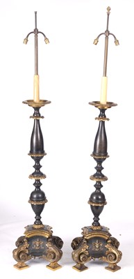 Lot 747 - A PAIR OF LATE 19TH CENTURY ADAM STYLE BRONZE...