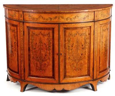 Lot 753 - A FINE 19TH CENTURY ADAM STYLE INLAID ROSEWOOD...