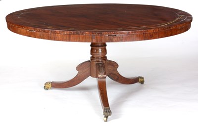 Lot 772 - A REGENCY AND LATER ROSEWOOD AND BRASS INLAID...