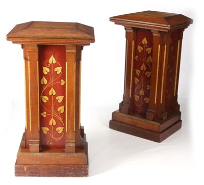 Lot 773 - A PAIR OF LATE 19TH CENTURY PUGIN STYLE OAK...