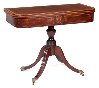 Lot 786 - A REGENCY SATINWOOD AND ROSEWOOD CROSS-BANDED...