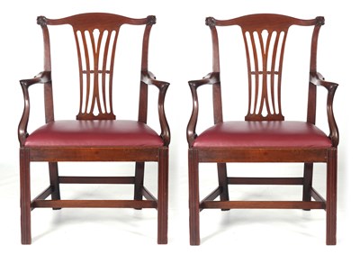 Lot 790 - A PAIR OF LARGE GEORGE III MAHOGANY...