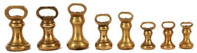 Lot 584 - A collection of eight Victorian Brass BELL...