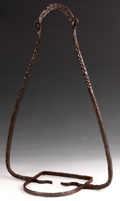 Lot 577 - A 17th Century Ironwork Hanging COOKING POT...