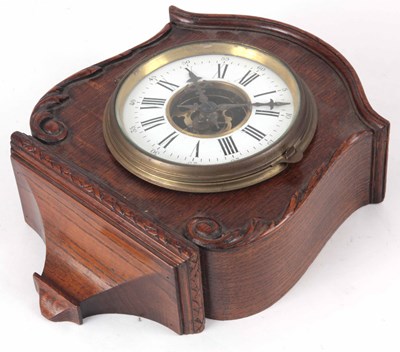 Lot 156 - AN EARLY 20th CENTURY OAK CASED WALL CLOCK...