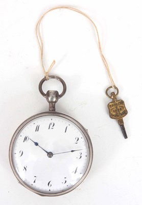 Lot 16 - A QUARTER REPEATING KEY WIND POCKET WATCH in a...