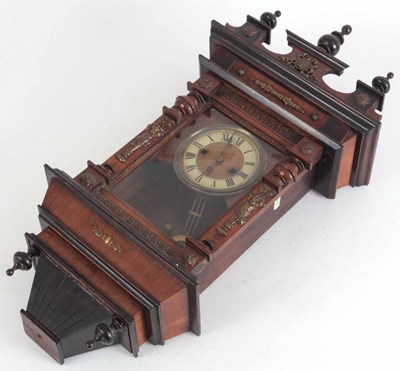 Lot 174 - A LATE 19th CENTURY VIENNA STYLE WALL CLOCK...