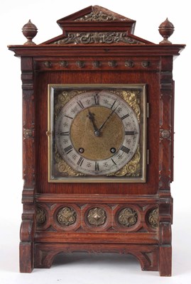 Lot 184 - A LATE 19th CENTURY OAK CASED GERMAN LENZKIRCH...