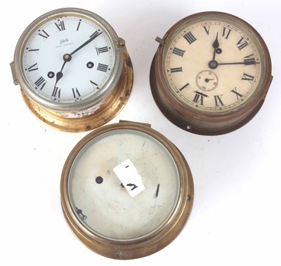 Lot 187 - THREE BRASS SHIPS CLOCKS one SCHATZ ROYAL...