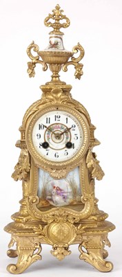 Lot 210 - A LATE 19th CENTURY FRENCH MANTLE CLOCK with...