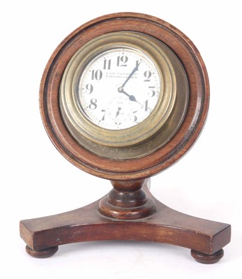 Lot 223 - AN EARLY 20th CENTURY EIGHT DAY CAR CLOCK in a...