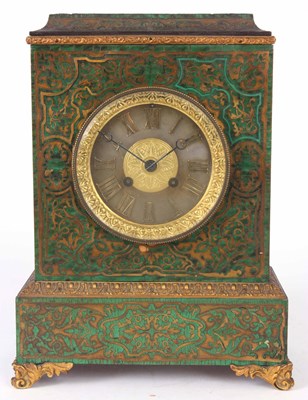 Lot 225 - A 19th CENTURY FRENCH GREEN TORTOISESHELL AND...