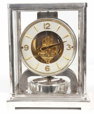 Lot 236 - AN EARLY RHODIUM PLATED LE-COULTRE ATMOS CLOCK...