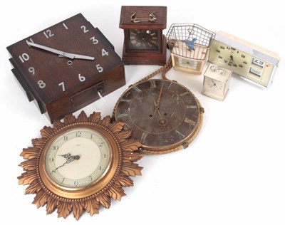 Lot 249 - SIX ASSORTED CLOCKS one smiths electric in...