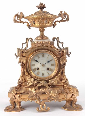 Lot 251 - A LATE 19th CENTURY FRENCH ORMOLU MANTLE CLOCK...