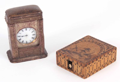 Lot 27 - TWO WATCH HOLDERS one Moroccan leather...