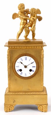 Lot 271 - A FRENCH LATE 19th CENTURY ORMOLU MANTLE CLOCK...