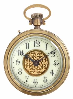 Lot 277 - A LATE 19th CENTURY FRENCH BRASS NOVELTY CLOCK...