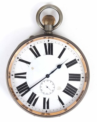 Lot 28 - A GOLIATH SIZE POCKET WATCH 14 cm diameter in...