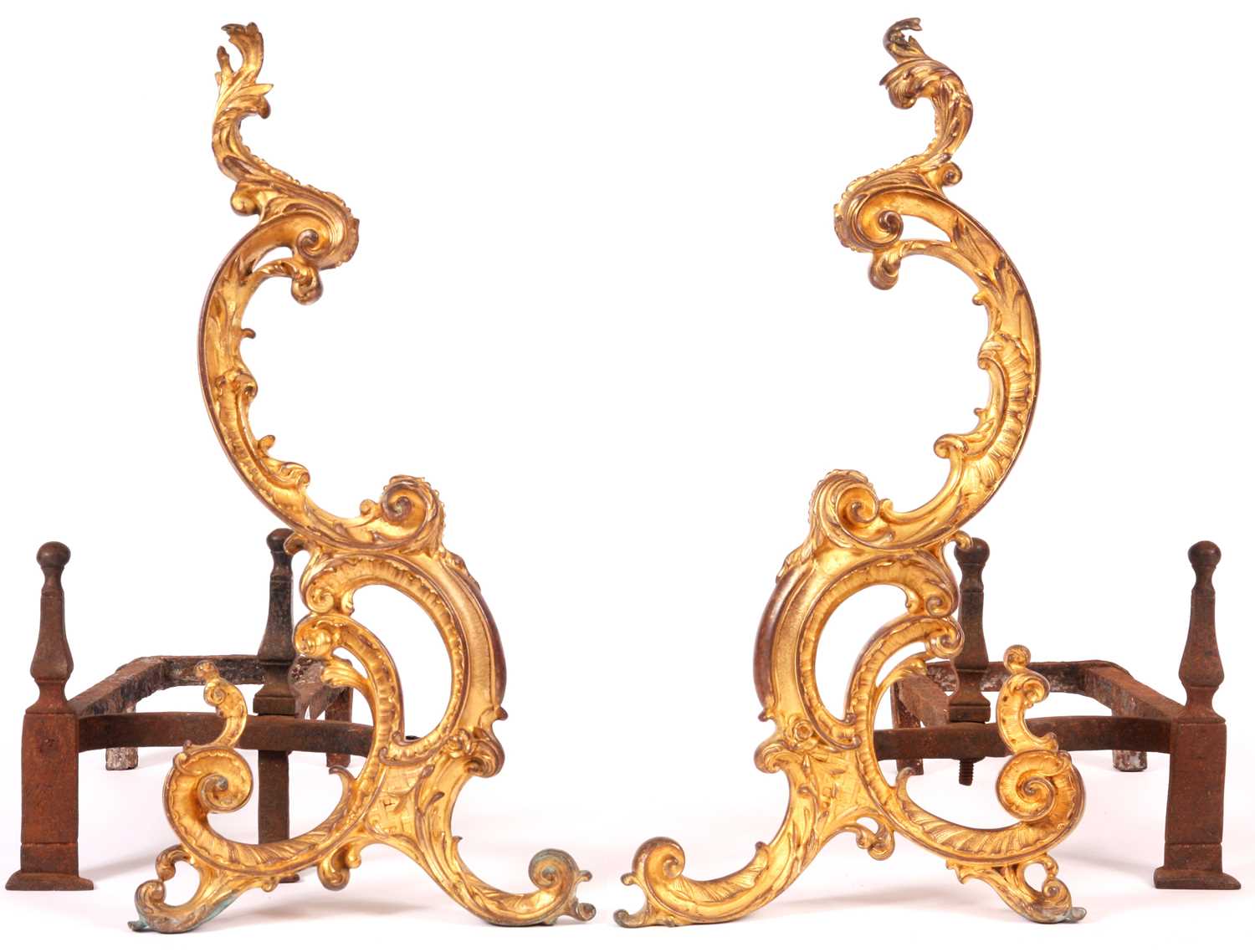 Lot 602 - A fine large pair of early George III Gilt...