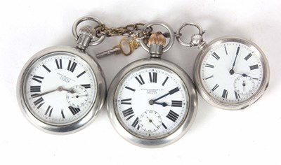 Lot 29 - TWO, WWI, MILITARY POCKET WATCHES AND ONE...