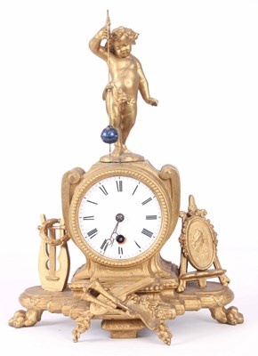 Lot 292 - A LATE 19th CENTURY FRENCH MYSTERY CLOCK with...