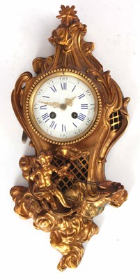 Lot 299 - A LATE 19th CENTURY FRENCH ORMOLU CARTEL CLOCK...