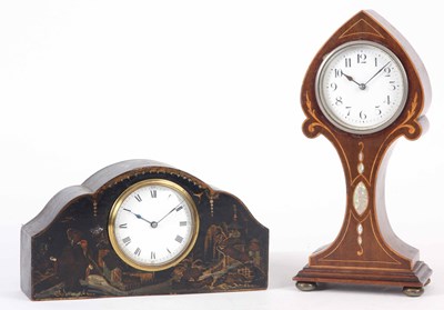 Lot 312 - TWO EARLY 20th CENTURY FRENCH MANTLE CLOCKS...